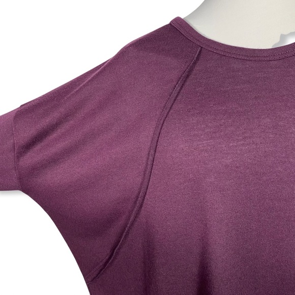 Purple Top, Exposed Seam Detail, Side Slit, Soft Fabric by Forgotten Grace  NWOT - Picture 7 of 15